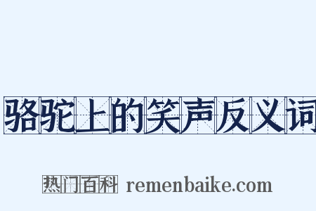 骆驼上的笑声反义词是什么意思的图片